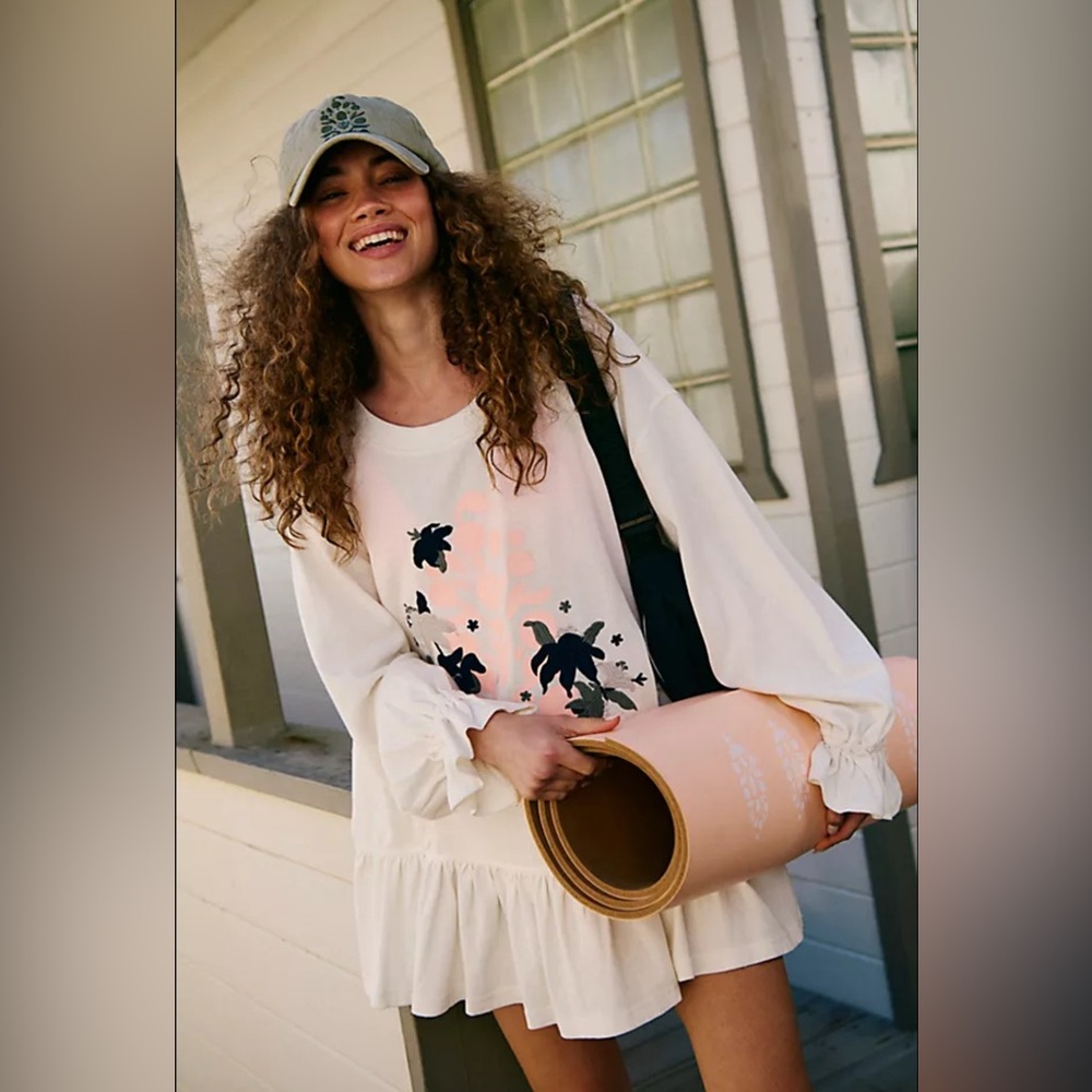 Floral Print Cream Dress